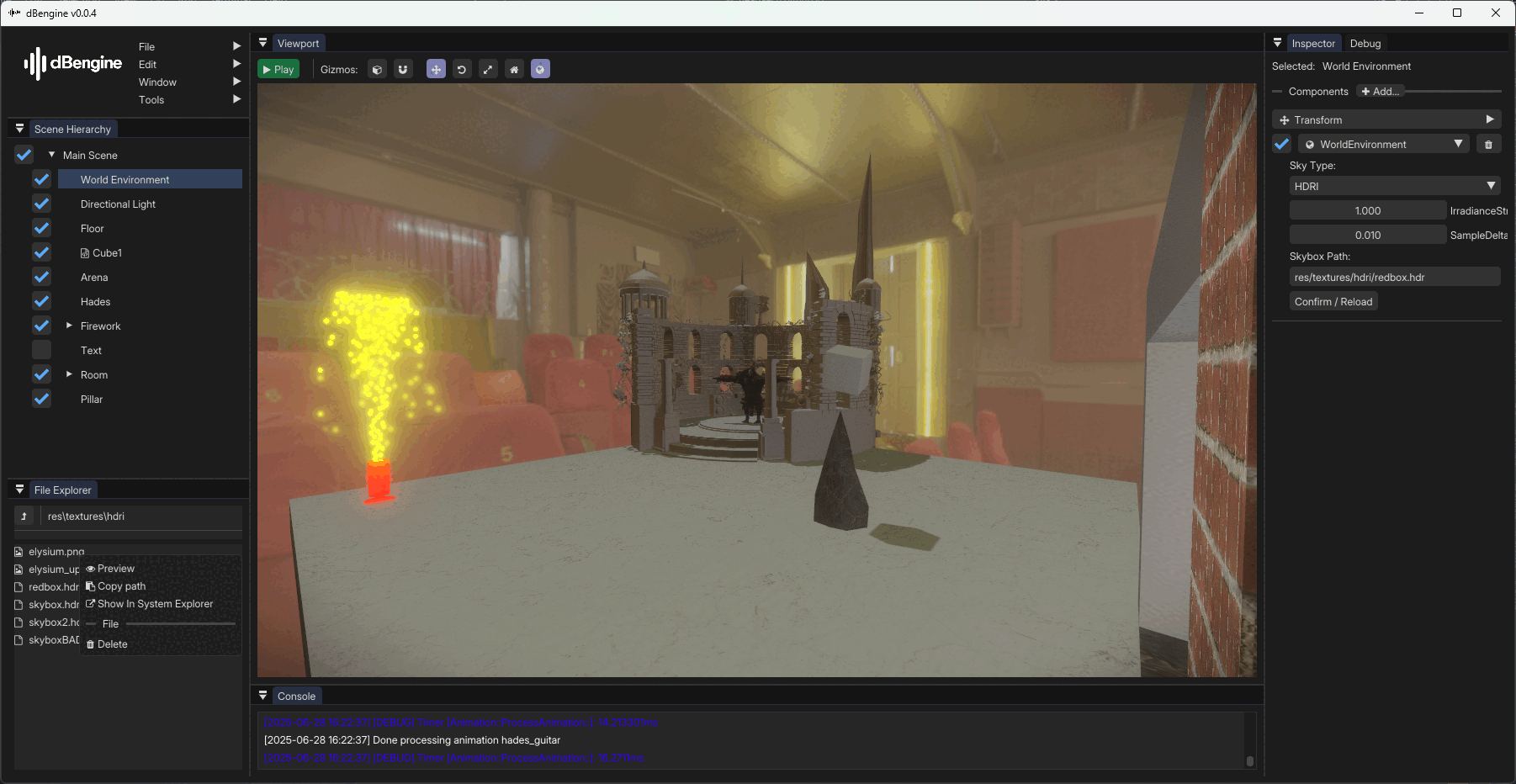 Image-Based Lighting in dBengine