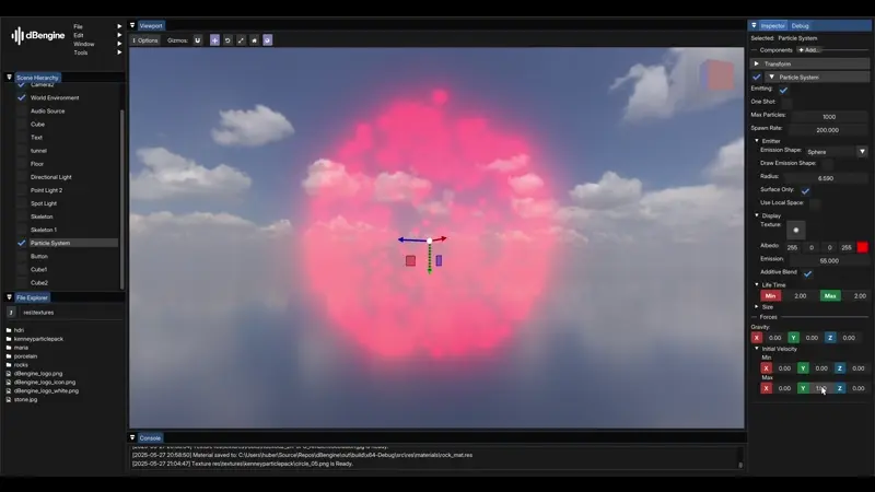 Particle System in dBengine