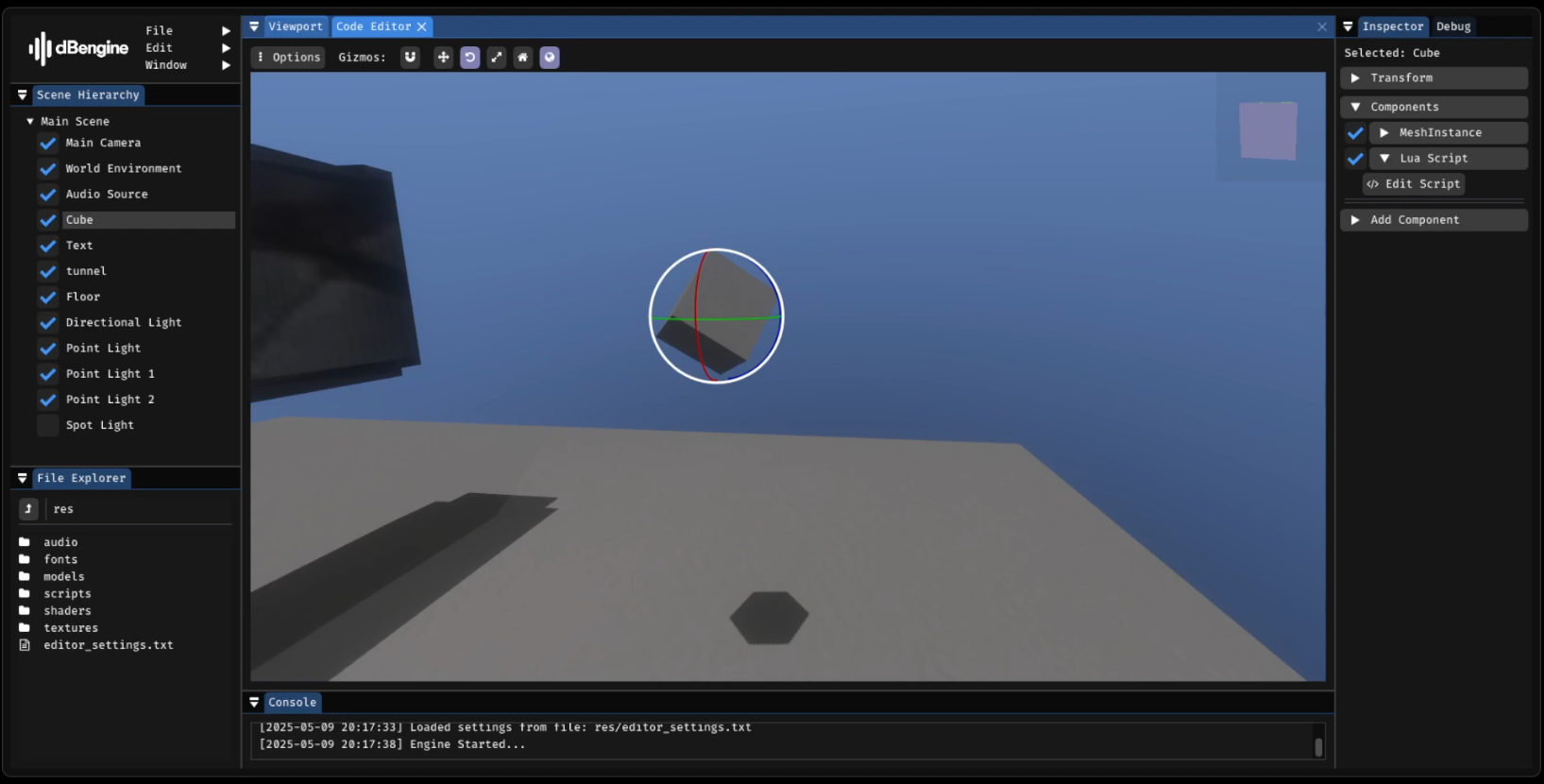Themed editor in dBengine